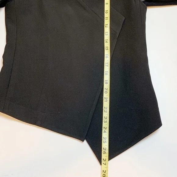 BCBG MaxAzria Abree Leather Trim Blazer Black - Picture 7 of 8